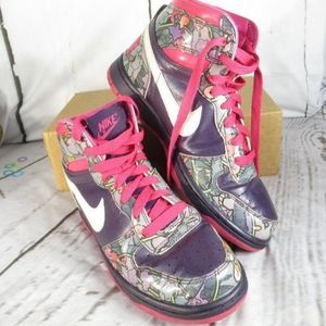 Nike Retro High Tops Purple Pink Graphics Women's Size 8
